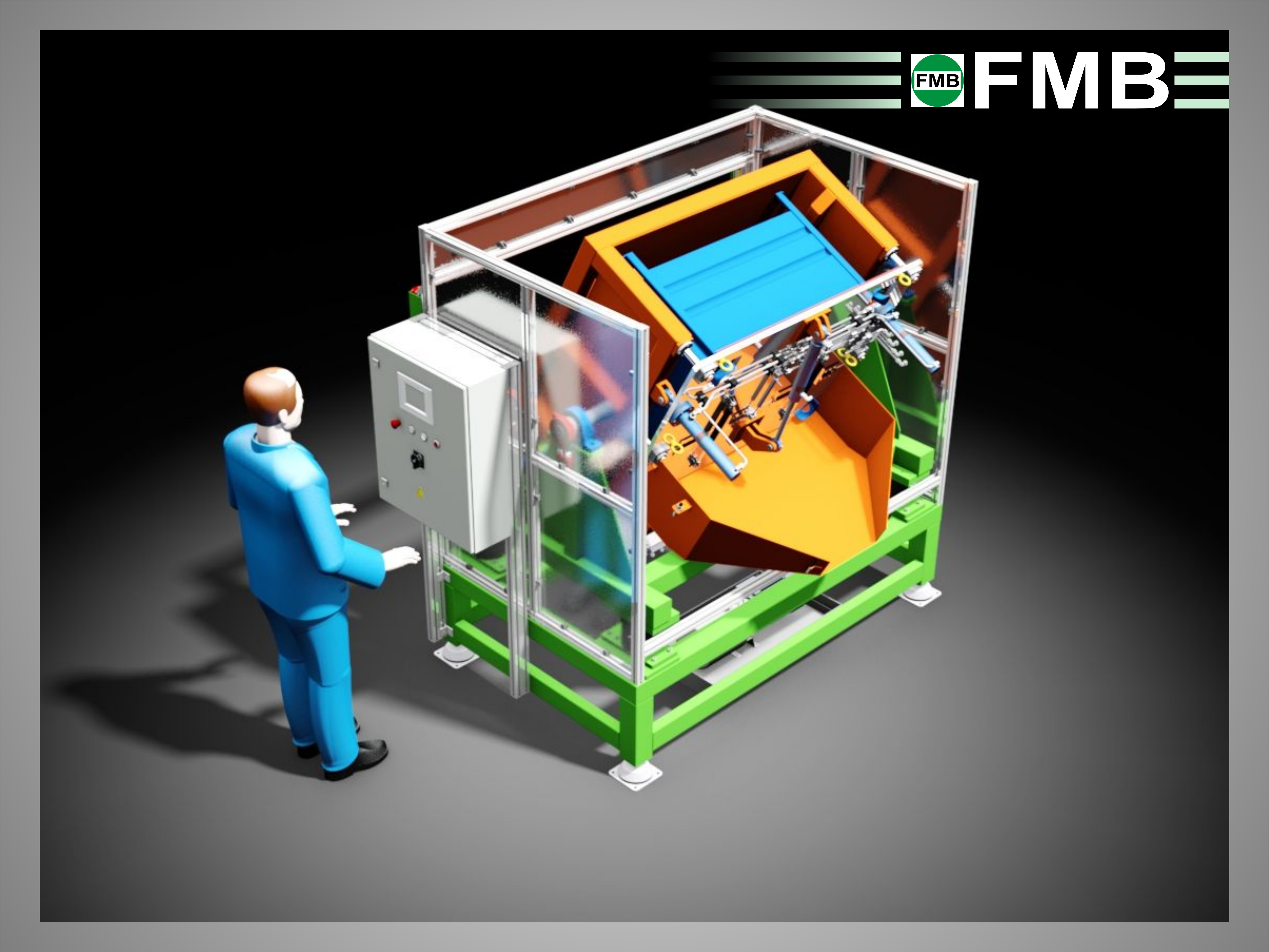 Kippgerät mit Gleitfördertechnik - Behälter- Entleersystem BGE