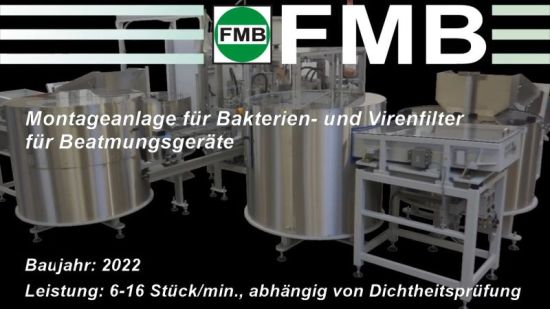 Montageanlage für Bakterien- und Virenfilter