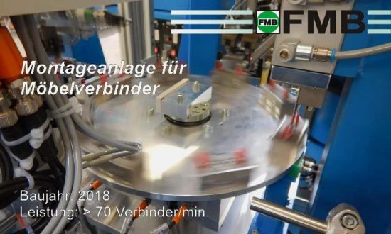 Montageanlage für Möbelverbinder