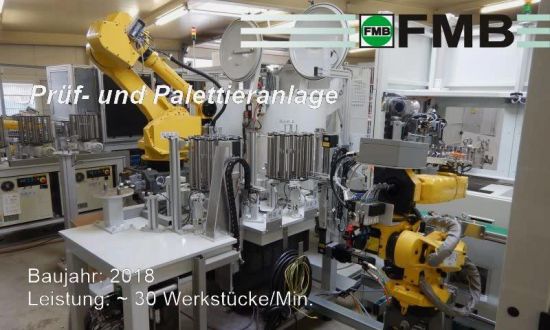 Prüf- und Palettieranlage