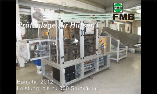 Prüfzelle zur optischen 360° Prüfung von Hülsen