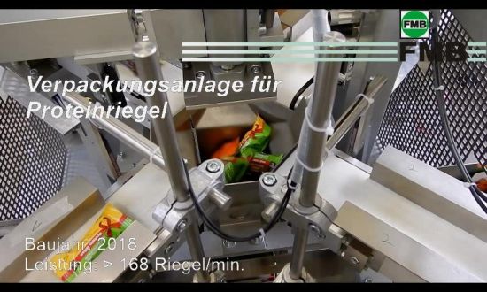 Verpackungsanlage für Proteinriegel