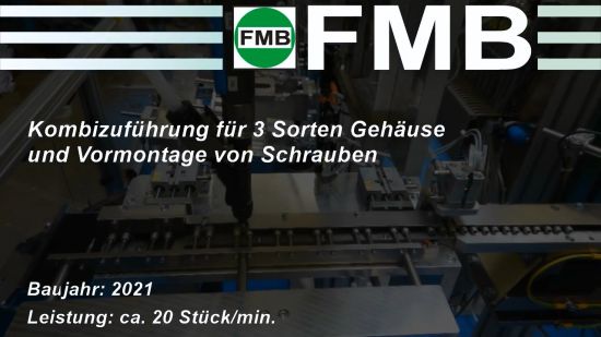 Zuführung für 3 Sorten Gehäuse